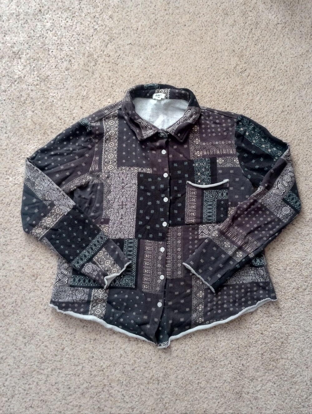 Dylan Paisley Coat Size Small Western Cowgirl Country Rodeo Farm Fall Autumn In